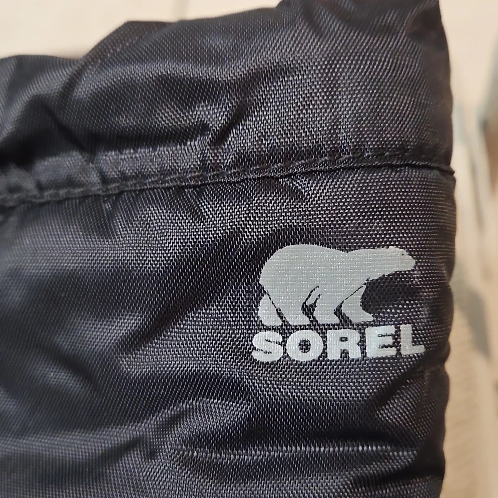 Sorel Flurry Youth Boots Size 4 Black Gray Inner Liner Waterproof Warm